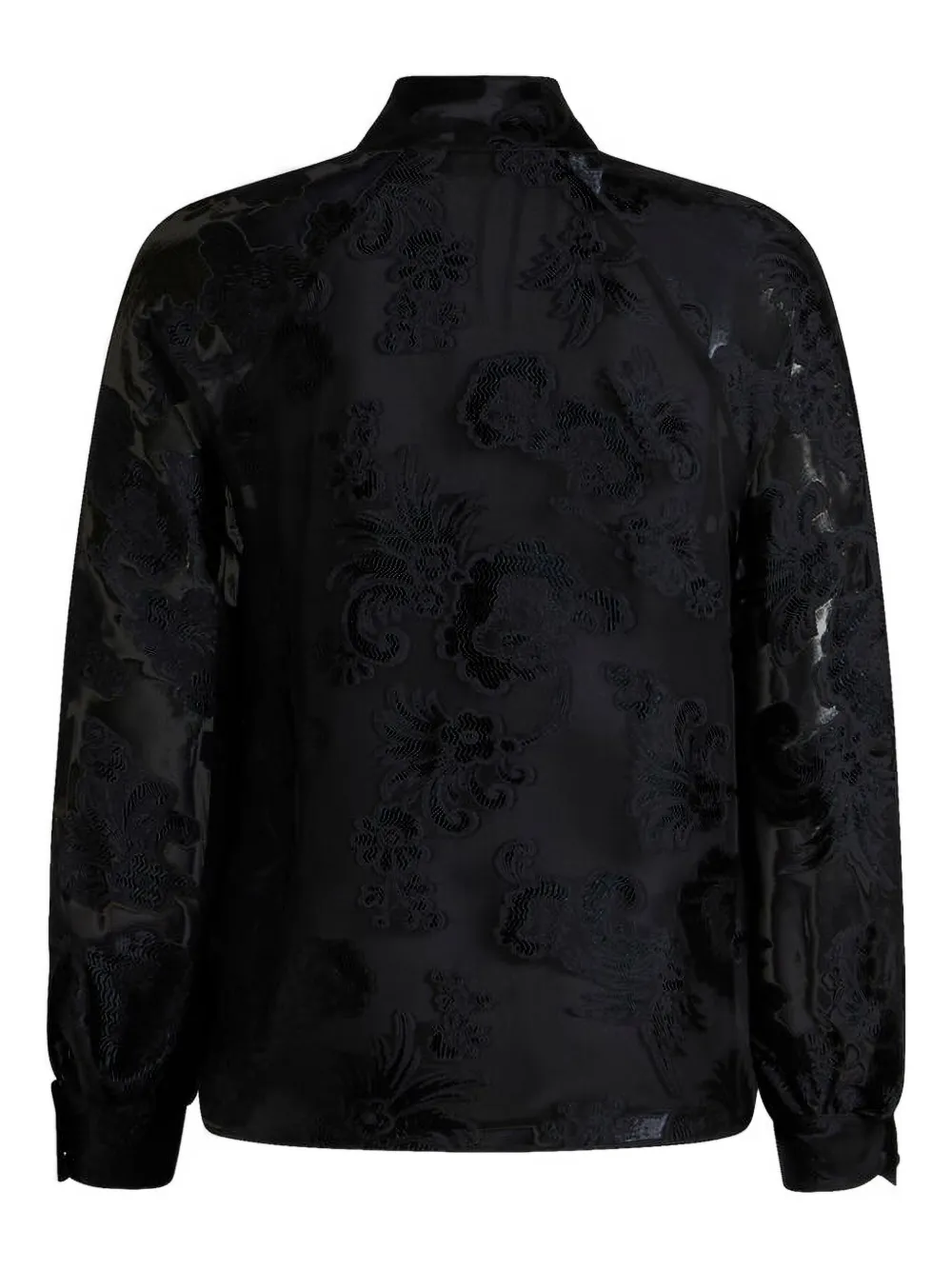 ETRO paisley-pattern chiffon blouse - Zwart