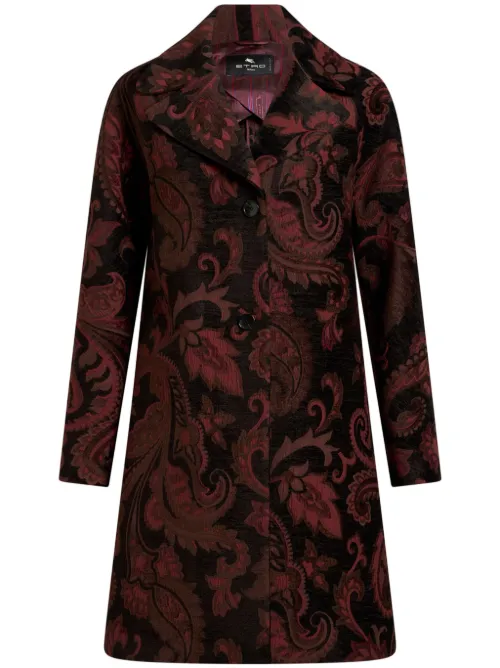Manteau mi-long à motif en jacquard - ETRO - Modalova
