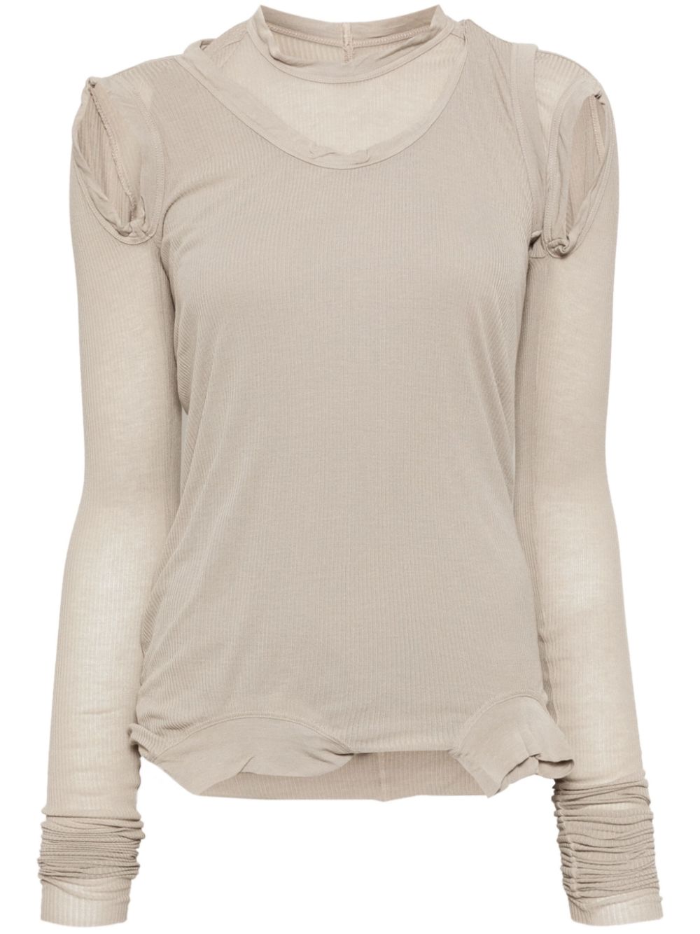 Rick Owens Cropped Banana top - Grey