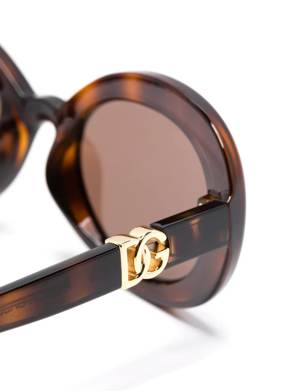 Dolce & Gabbana Eyewear Zonnebril met ovaal montuur Bruin