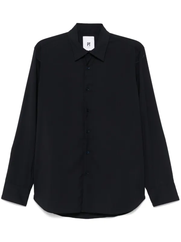 PT Torino Virgin Wool Shirt in Blue