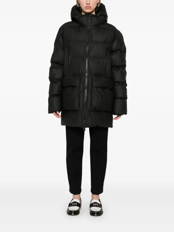 Rains Cappotto Alta Nero FARFETCH IT