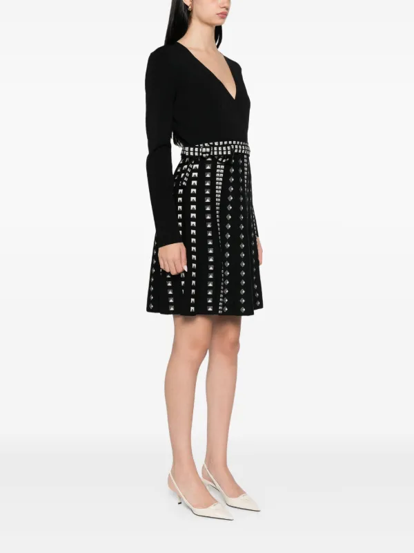 DIANE von FURSTENBERG☆チェルシー プリーツ ミニドレス DVF Diane Von Furstenberg Chelsea ミニドレス | ブラック