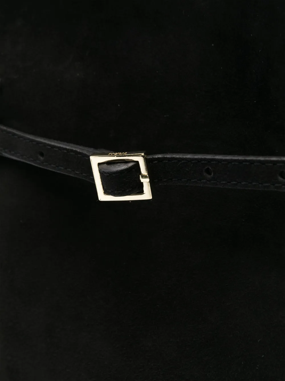 Manu Atelier Buckle Detailed Tote Bag In Black