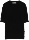 D.Exterior chevron-knit sweater - Black