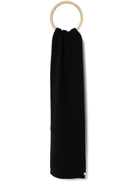 BOSS ribbed-knit scarf  