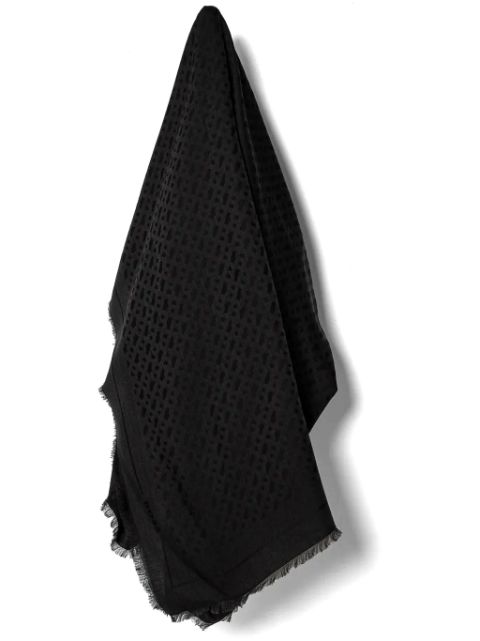 BOSS logo-jacquard scarf