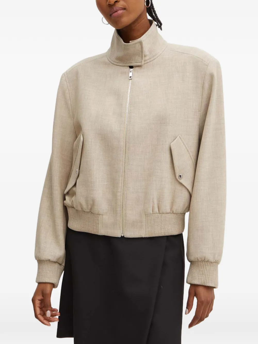 BOSS zip collar jacket - Toni neutri
