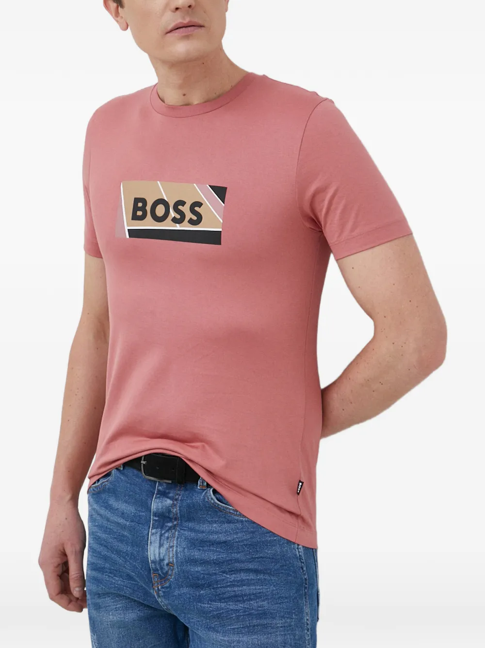 BOSS graphic-print T-shirt - Rosa