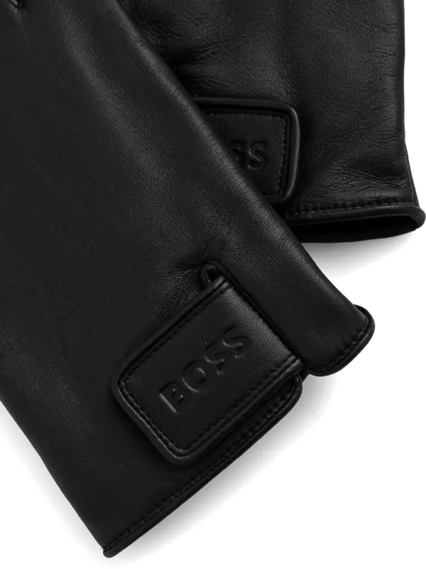 BOSS ブラック レザー手袋 BOSS ブラック レザー手袋 楽天市場】本革 ラムレザー エンジ