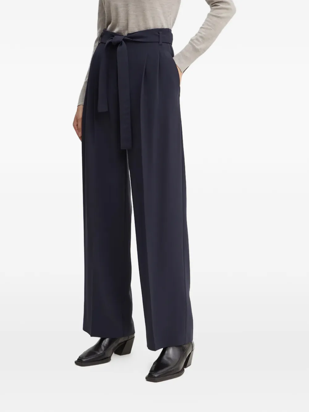 BOSS Pantaloni Tapiana con cintura - Blu