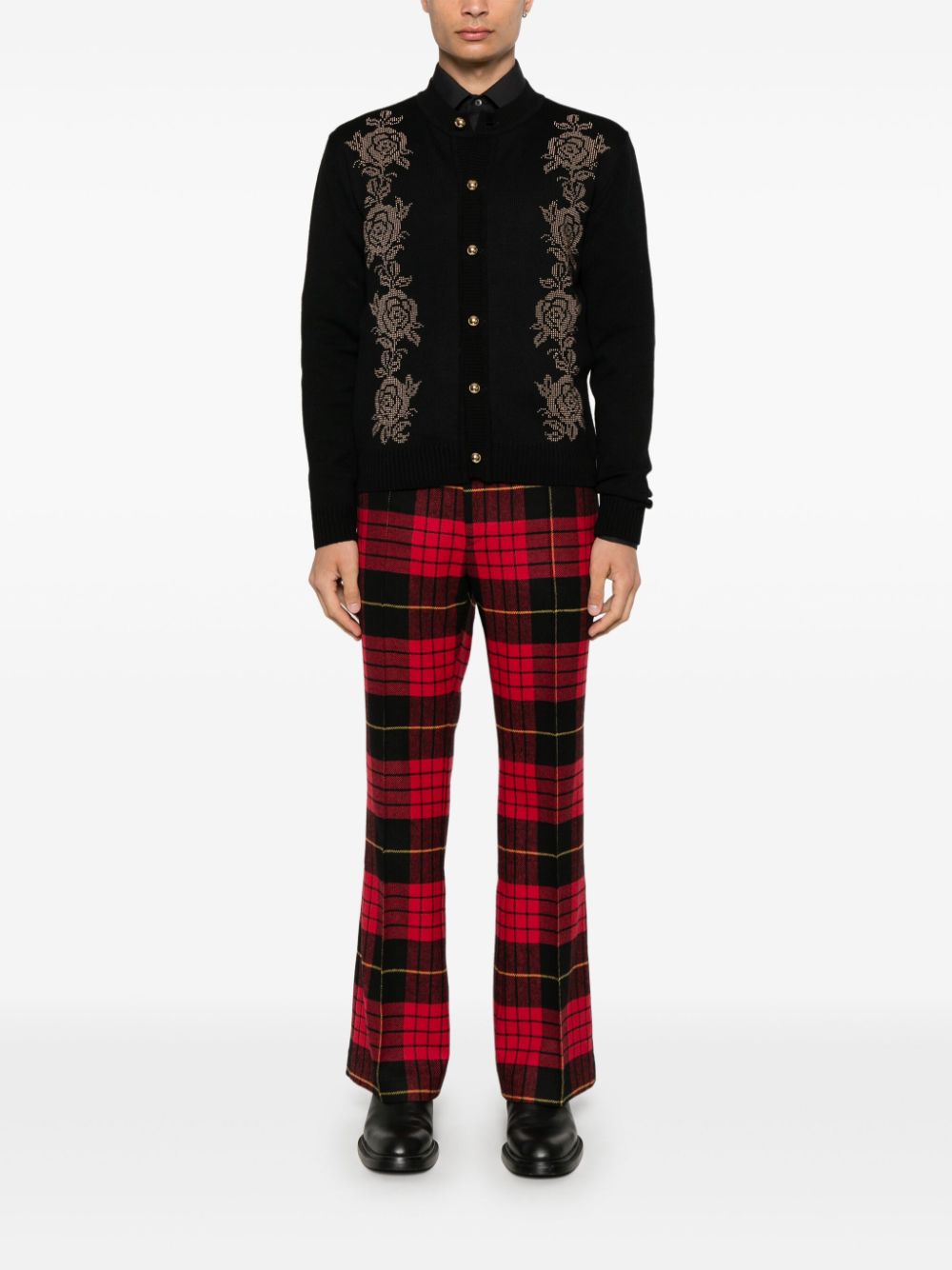 Shop Ernest W Baker Tartan-check Trousers In Red