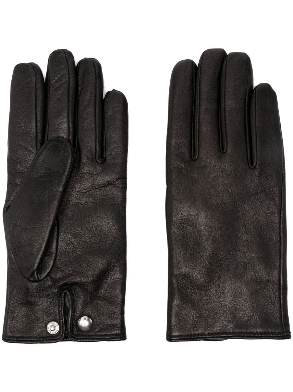 Shop Ernest W Baker Leather Gloves In Black