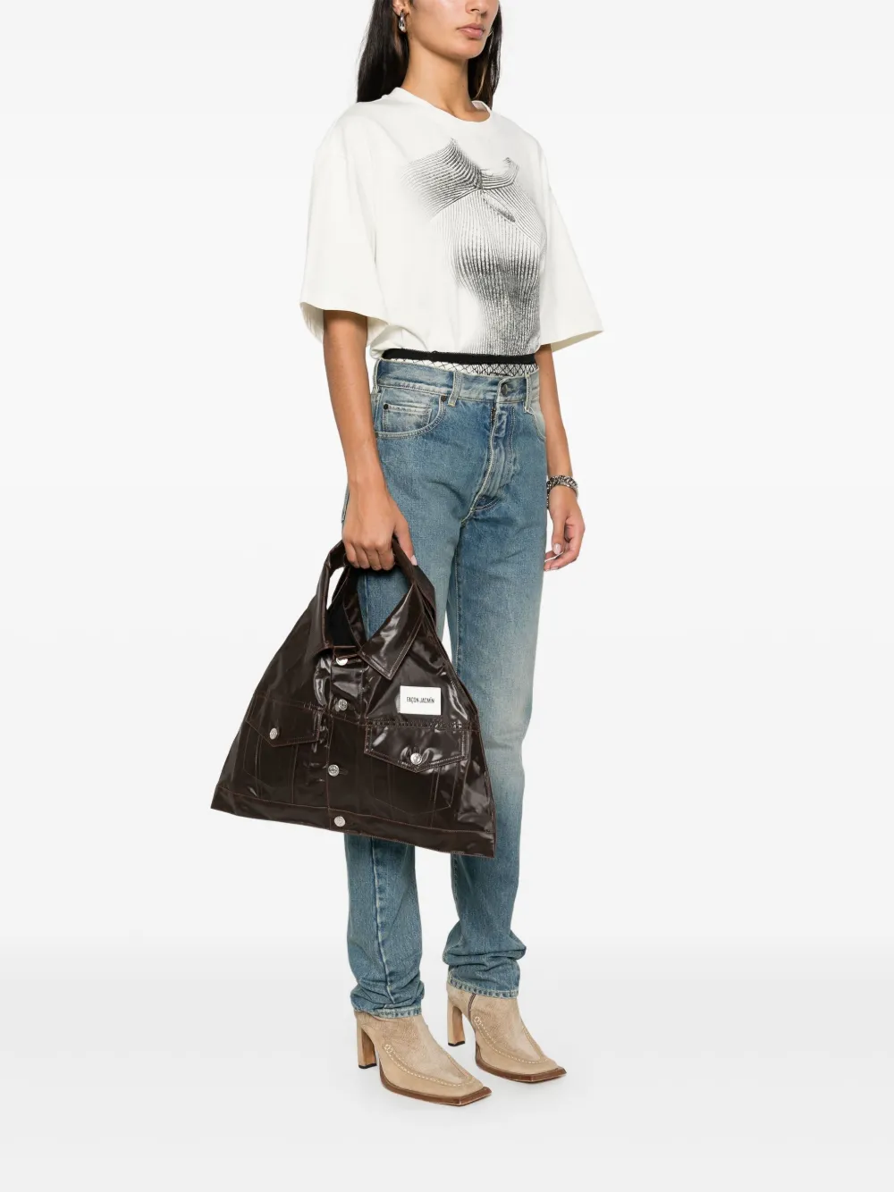 FAÇON JACMIN Kleine Aya shopper - Bruin