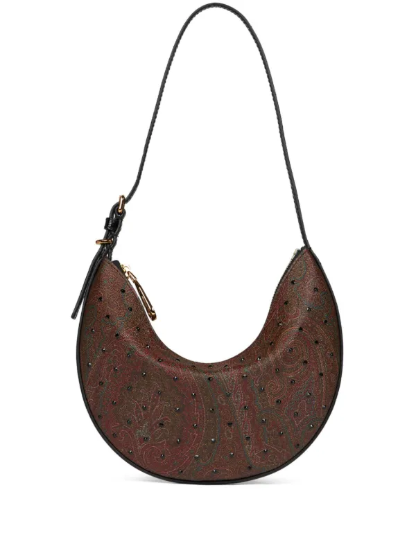 【関税&送料込】Etro Borsa Hobo Essential ETRO Small Etro Essential Hobo Shoulder Bag | Brown | FARFETCH