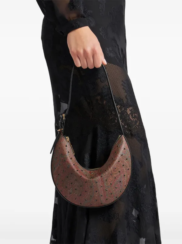 【送料&関税込】Etro Shopping Essential Shoulder Bag ETRO Small Etro Essential Hobo Shoulder Bag | Brown | FARFETCH
