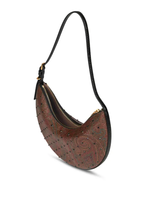 【関税込み】ETRO Hobo Essential' small shoulder bag ETRO Small Etro Essential Hobo Shoulder Bag | Brown | FARFETCH