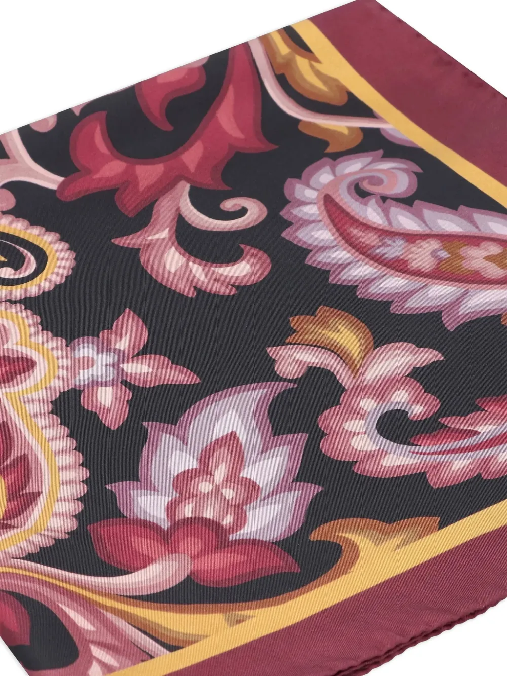 ETRO paisley-print silk scarf - Zwart
