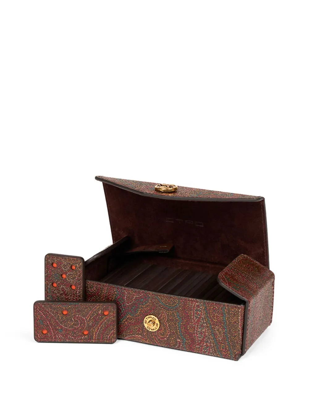 Etro Paisley-print Domino Game In Brown