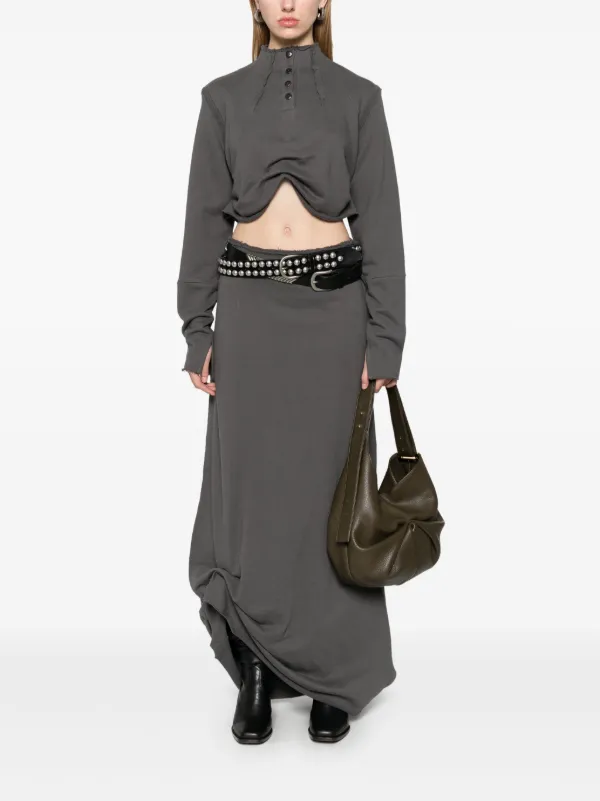 Elena Velez Amish Maxi Skirt | Grey | FARFETCH