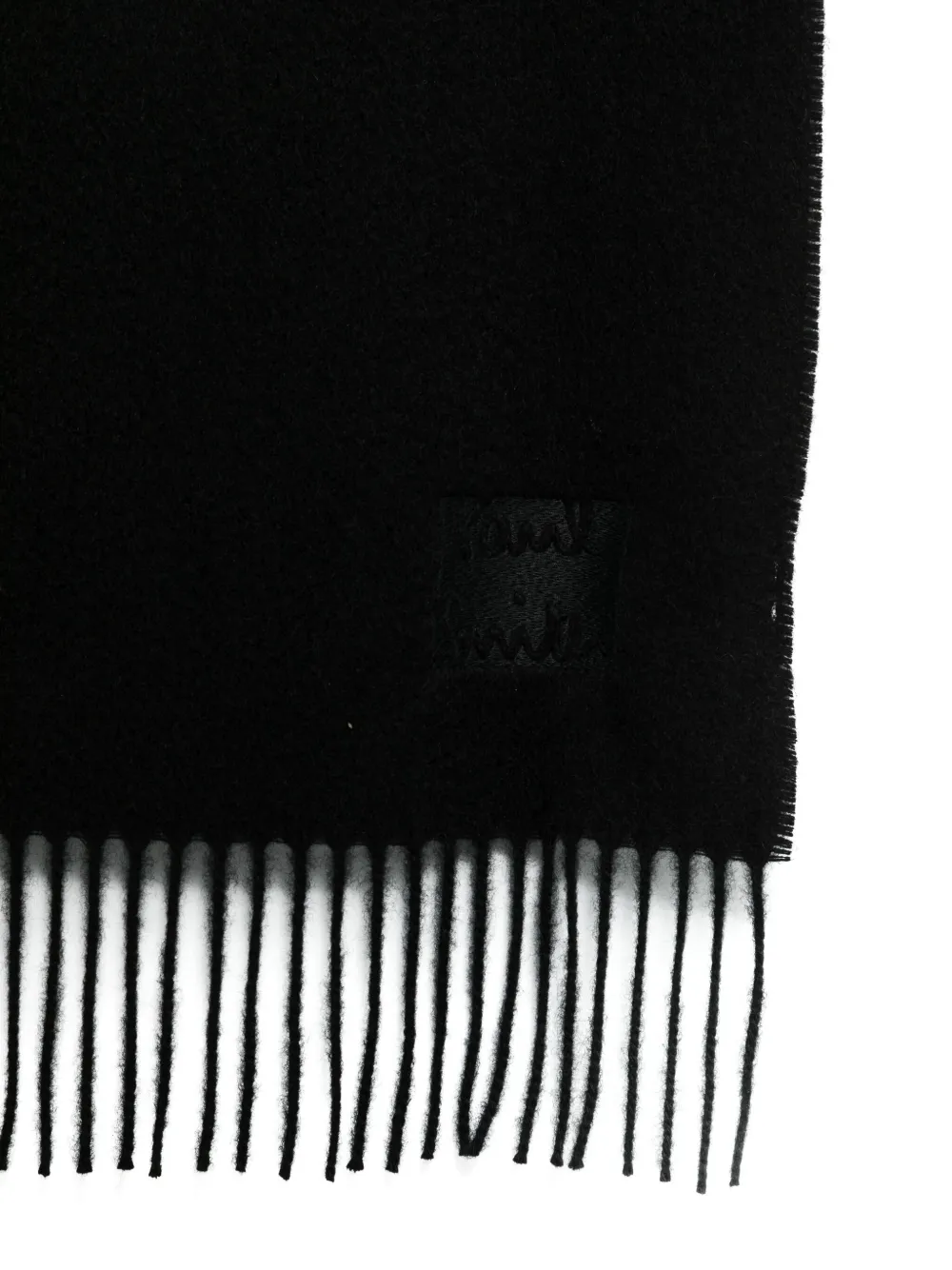Paul Smith Kasjmier sjaal met geborduurd logo Zwart