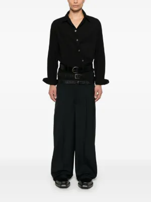 BALENCIAGA テーラードパンツ スラックス Balenciaga レイヤード テーラードパンツ | ブラック | FARFETCH JP
