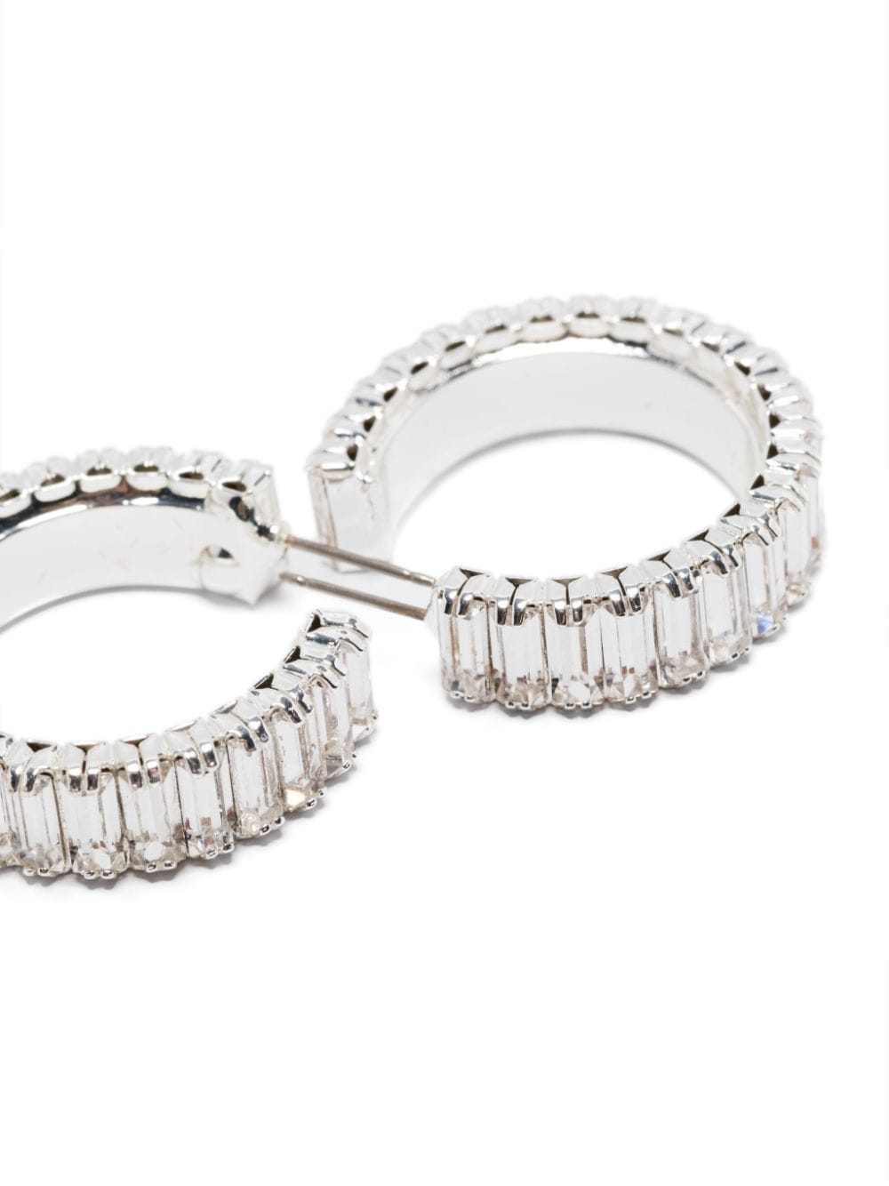 Shop Magda Butrym Baguette Half-hoop Earrings In Silber