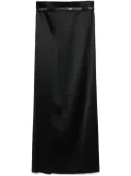 Bevza satin long skirt - Black