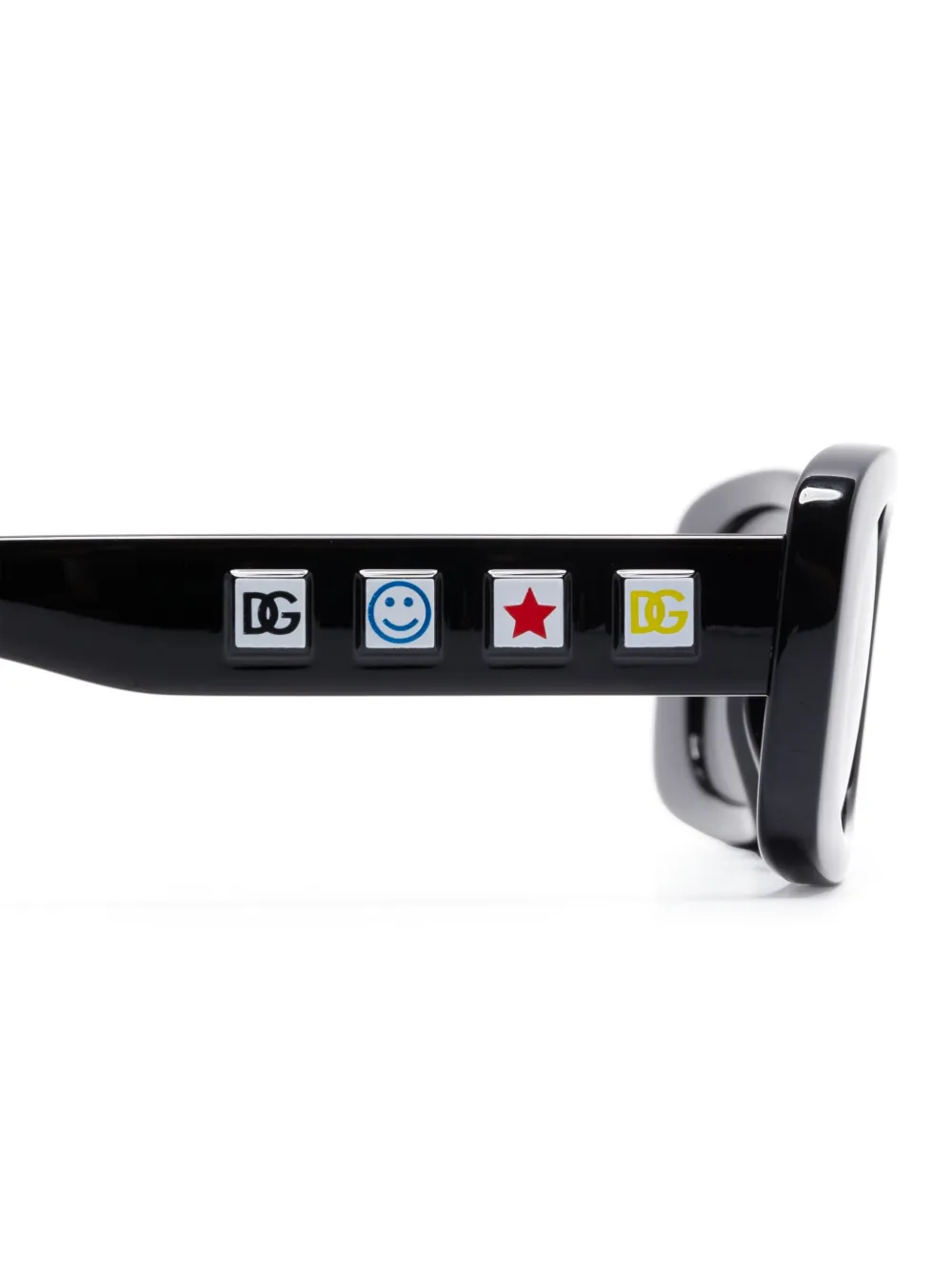 Dolce & Gabbana Eyewear Zonnebril met DG-bedel Zwart