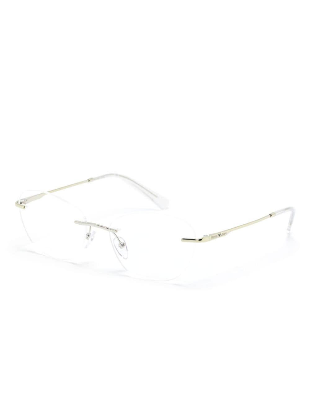 Shop Emporio Armani Ea1167 Glasses In White