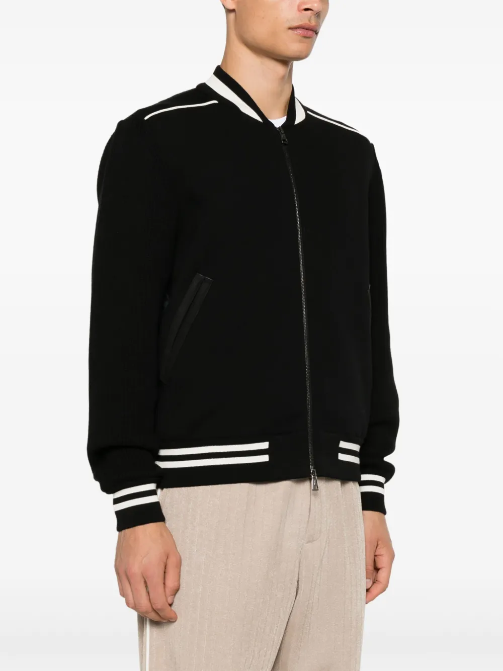 Moncler Gewatteerd bomberjack Zwart