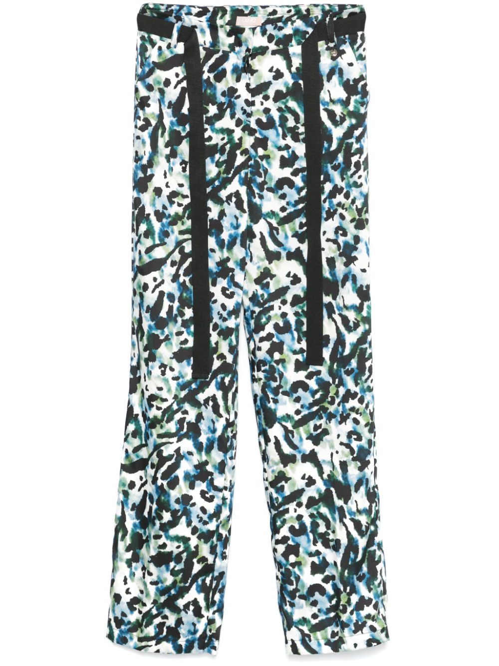 LIU JO animal-print trousers - Blue