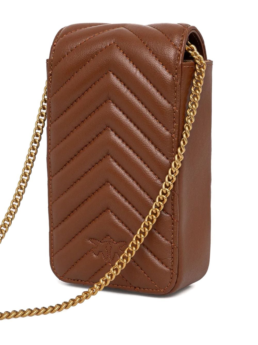 Shop Pinko Love One Smartphone Bag In Brown