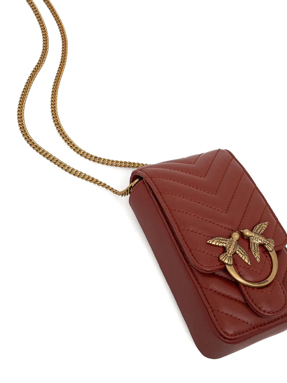 Shop Pinko Love One Smartphone Bag In Red