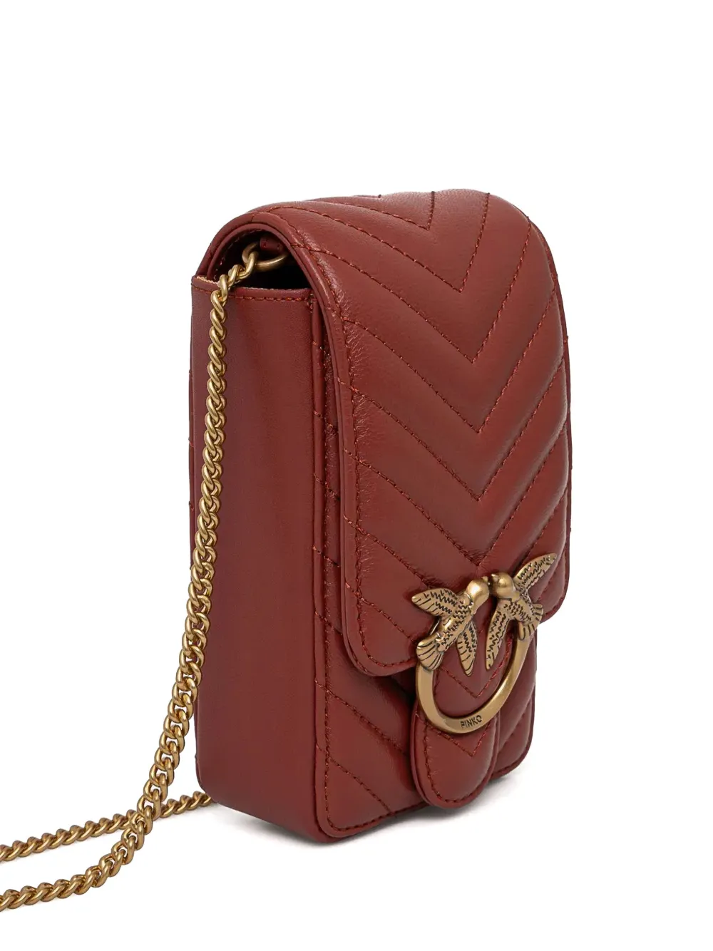 Shop Pinko Love One Smartphone Bag In Red
