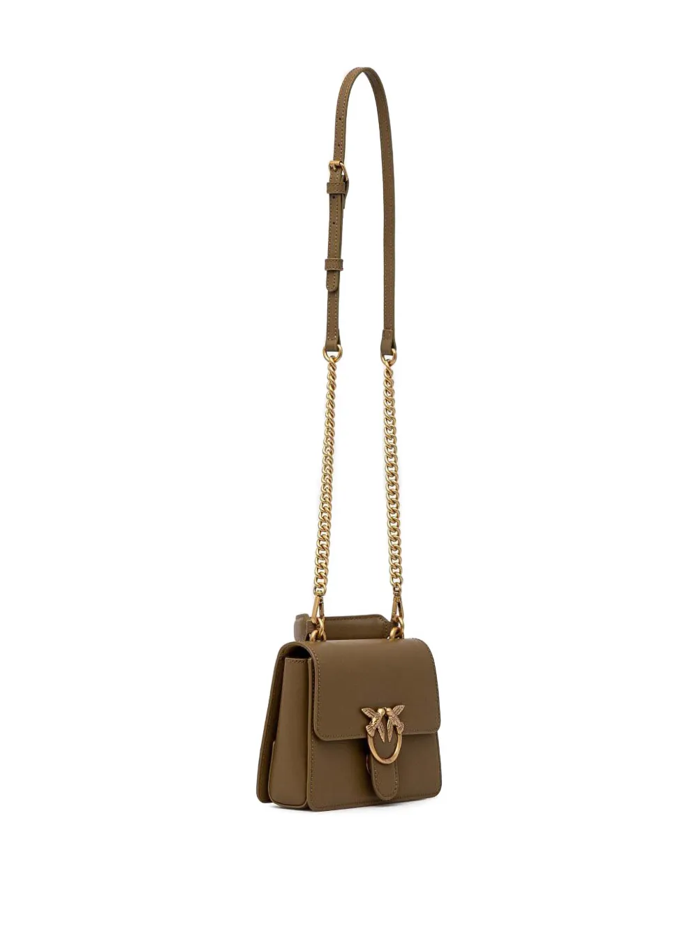 PINKO Handtas met metallic detail en handvat Bruin