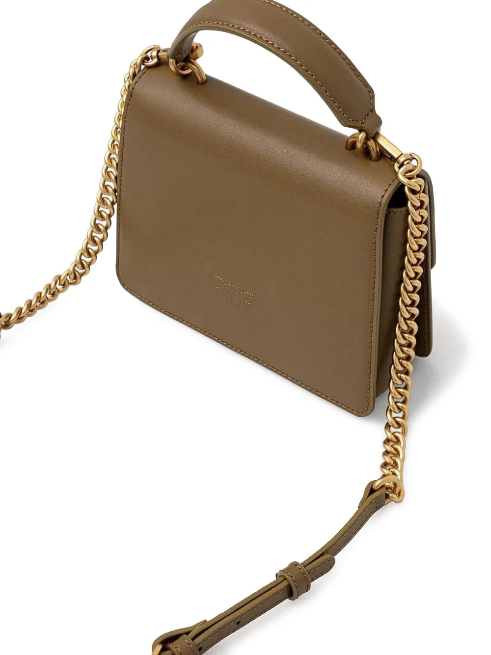 PINKO Handtas met metallic detail en handvat Bruin