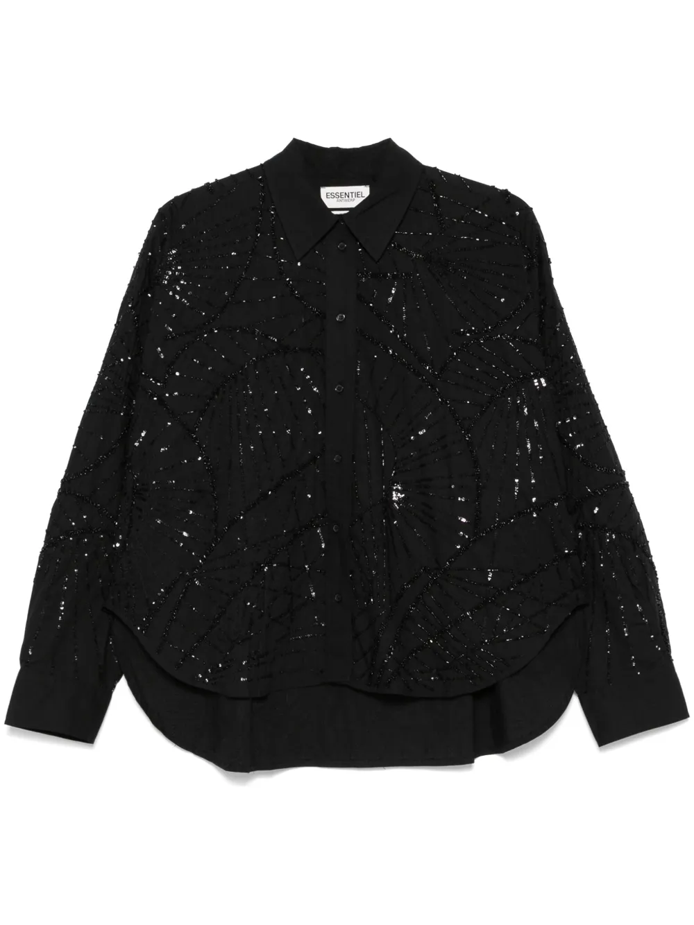 Essentiel Antwerp Blouse met pailletten Zwart