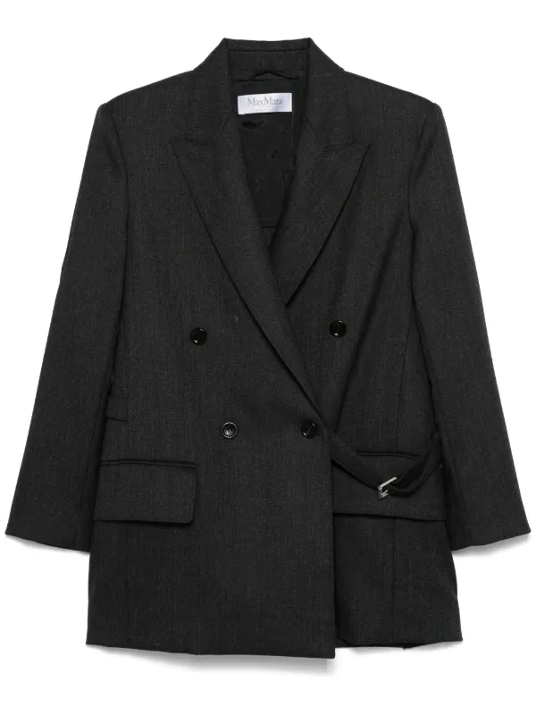 VIP価格.Max Mara BLAZER IN LANA Wool satin crêpe blazer, red | 