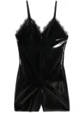 Alchemy x Lia Aram lace-trim playsuit - Black