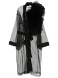 Alchemy x Lia Aram ruffled coat - Black