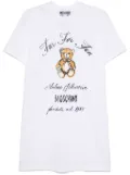 Moschino Teddy-Bear-print mini dress - White