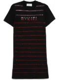 Sonia Rykiel short-sleeved rhinestone mini dress - Black