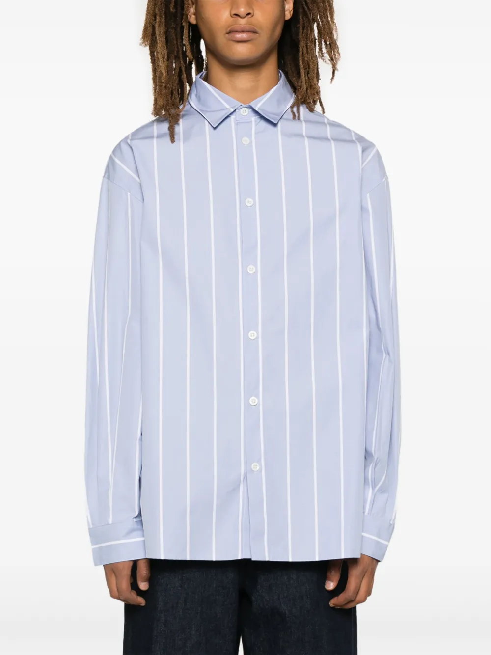Emporio Armani Gestreept overhemd Blauw
