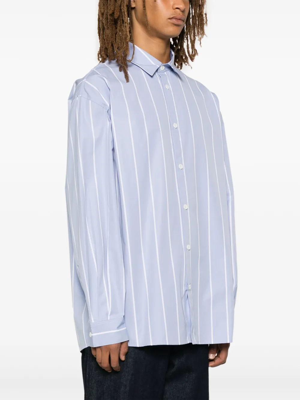 Emporio Armani Gestreept overhemd Blauw