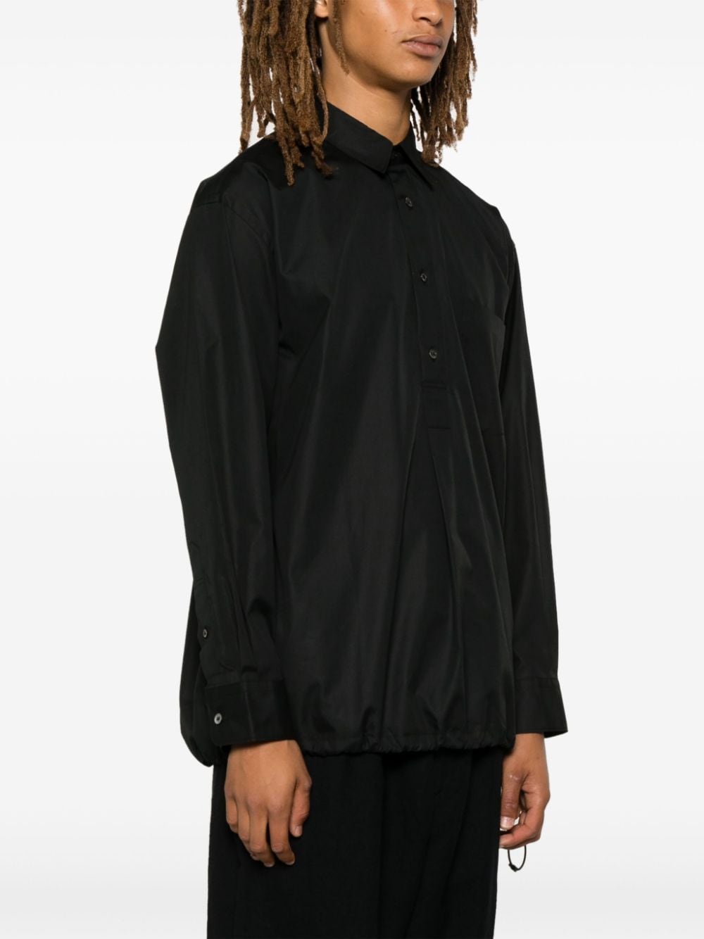 Shop Comme Des Garçons Homme Deux Drawstring-hem Shirt In Schwarz