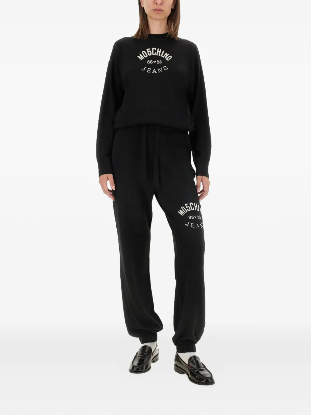 MOSCHINO JEANS Trui met logo Zwart