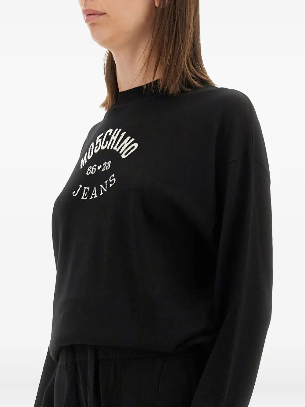 MOSCHINO JEANS Trui met logo Zwart