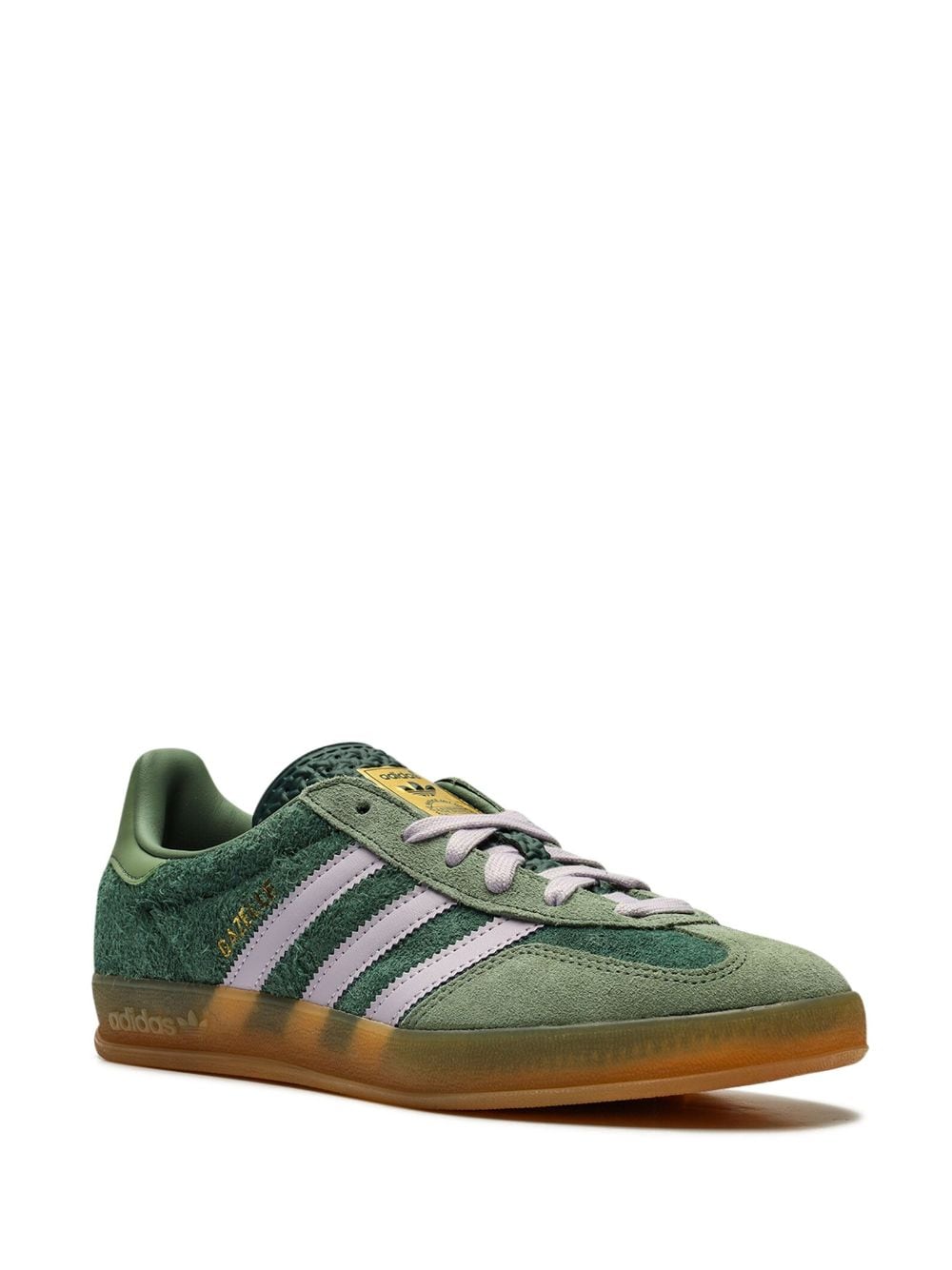 Shop Adidas Originals Gazelle Indoor "mineral Green/ Silver" Sneakers