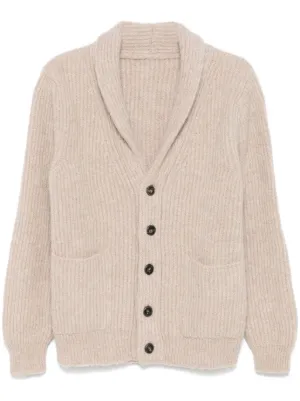 MM6 Maison Margiela Vネック カーディガン | ニュートラル | FARFETCH JP
